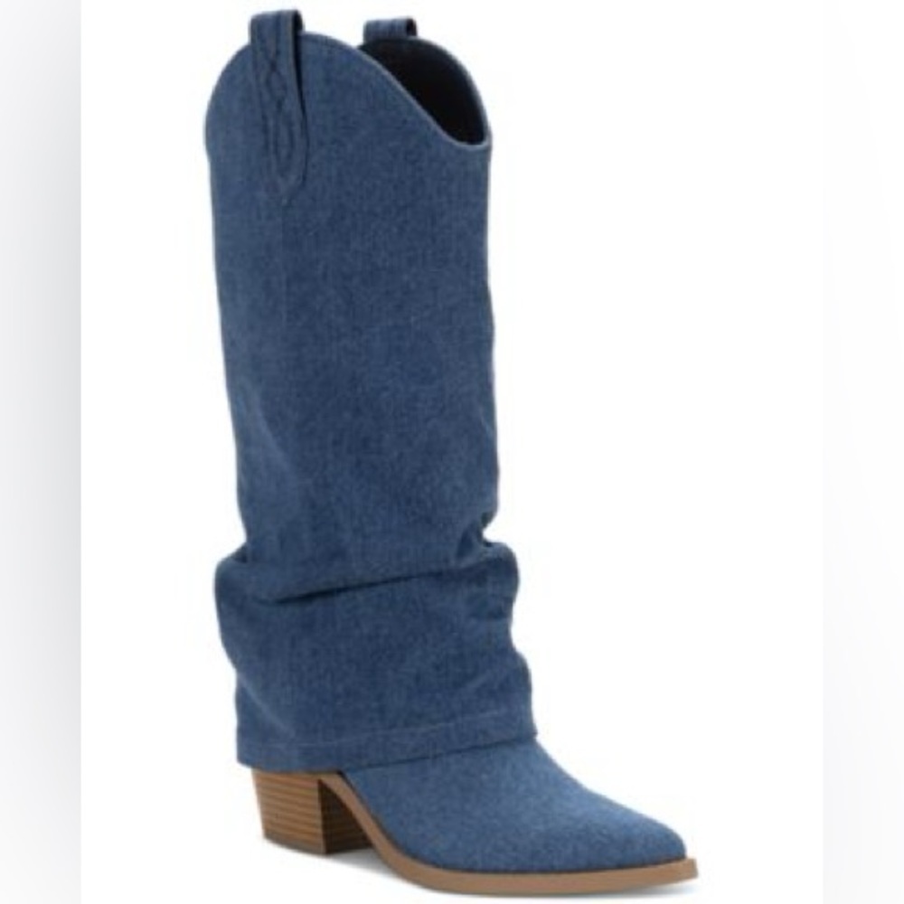 Sun + Stone Women's Bryynn Slouch Cuff Western Knee High Boots